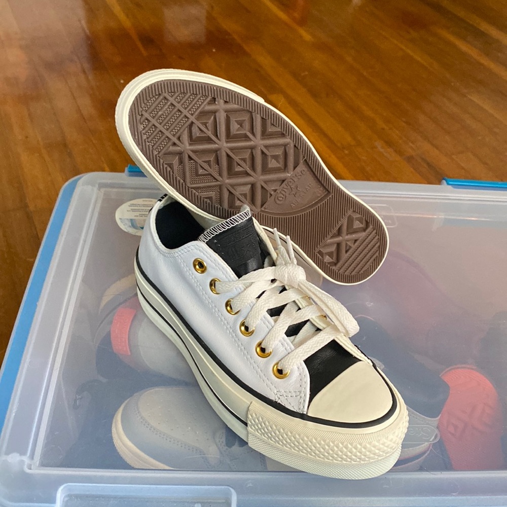 Custom leather chuck taylor allstar platforms